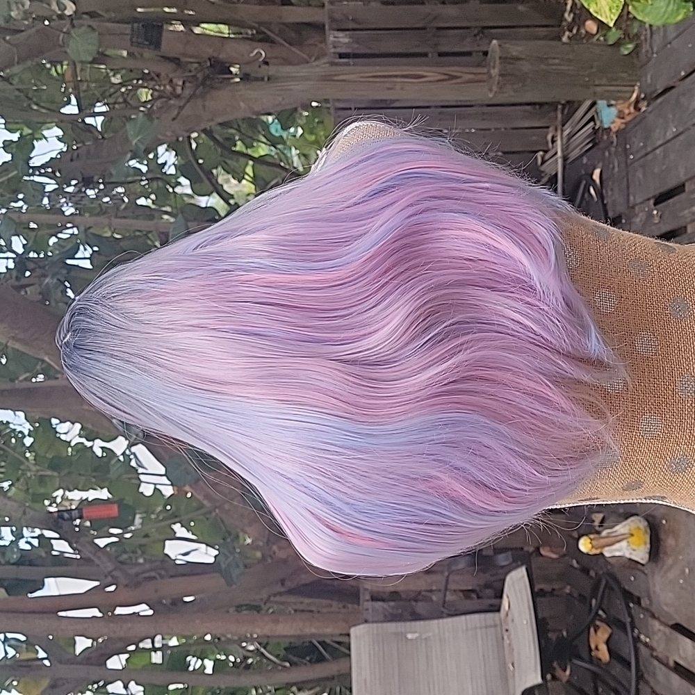 Multicolored wig mermaid/unicorn colors